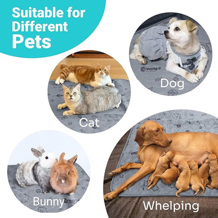 Extra Large 72"x72" Washable Pee Pads for Dog Super Absorbent, Reusable Pee Pads Non-Slip Waterproof Pet Training Mats for Playpen, Crate, Floor, Incontinence, Housebreak