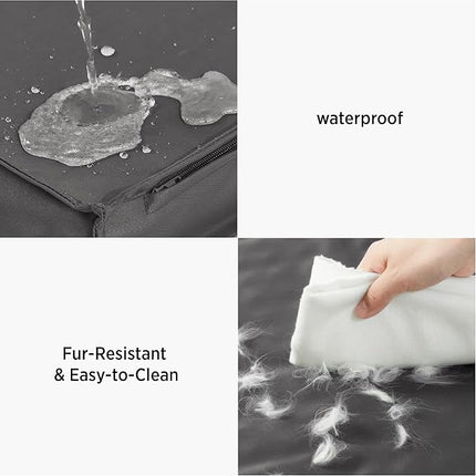 LE SURE Outdoor Waterproof Dog Bed for Medium Sized Dogs, Orthopedic Egg Crate Foam Pet Bed with Oxford Fabric Surface and Removable and Durable Cover, Machine Washable, 30''x20'', Grey