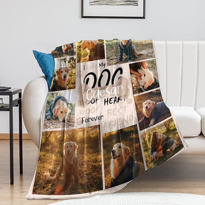 Artsadd Dog and Cat Memorial Gifts, Pet Loss Memorial Blanket, Custom Dog Blanket, Personalized Dog Remembrance Gifts, Loss of Dog or Cat Remembrance Sympathy Grief Condolence Bereavement Gifts