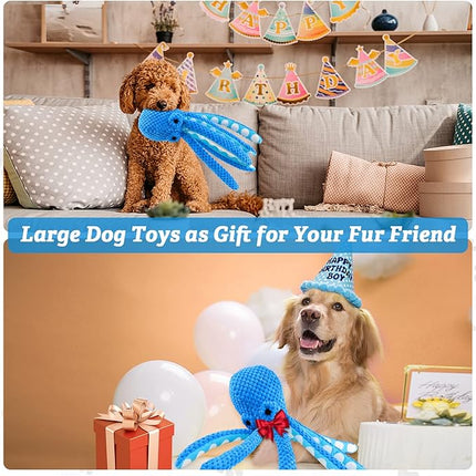 Dog Toys for Large Dogs：Squeaky Interactive Dog Toys with Soft Fabric for All Breed Sizes- Puppy Toys to Keep Them Busy