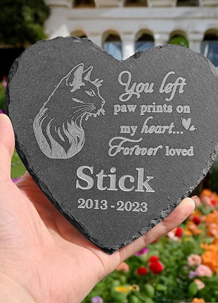 Cat Statue, Cat Memorial Stone, Cat Memorial Plaque, Personalized Cat Memorial, Loving Memory for Cat