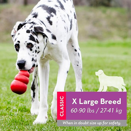 KONG Classic Toy & Enhanced Ziggies Treats Combo Pack - Durable Chew Toy for Dogs - with Enhanced Ziggies Treats - Dog Accessories for Fun & Health - for X-Large Dogs