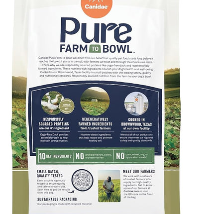 Canidae Pure Farm to Bowl Cage-free Duck & Sweet Potato, Adult, Grain-Free Dry Dog Food, 4lb