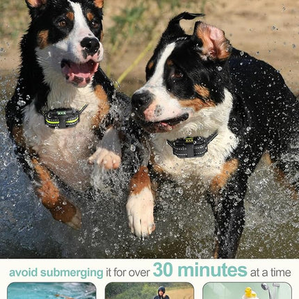 F-color Dog Shock Collar with Remote Control - 2600FT Dog Training Collar 3 Pack with Beep Vibration Shock and Light, Waterproof E Collar for Dogs Training for Large Medium Breeds