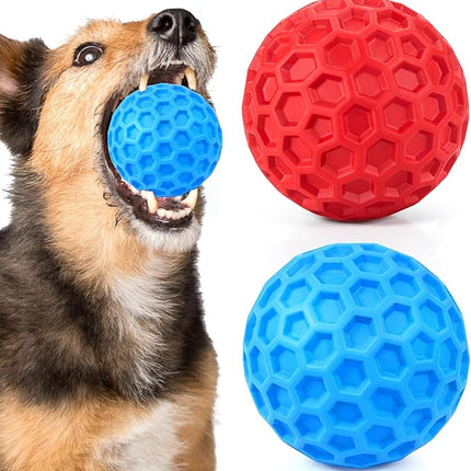Squeaky Dog Toys for Aggressive Chewers, Indestructible Dog Balls for Aggressive Chewers, Squeaky Balls for Dogs, Interactive Toys for Large Dogs, Funny Heavy Duty Ball