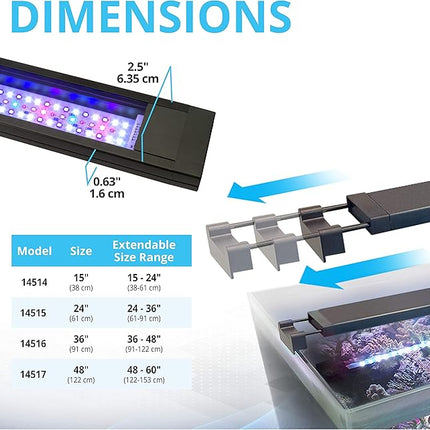 Fluval Sea Marine 3.0 LED Aquarium Lighting for Coral Growth, 59 Watts, 48-60 Inches