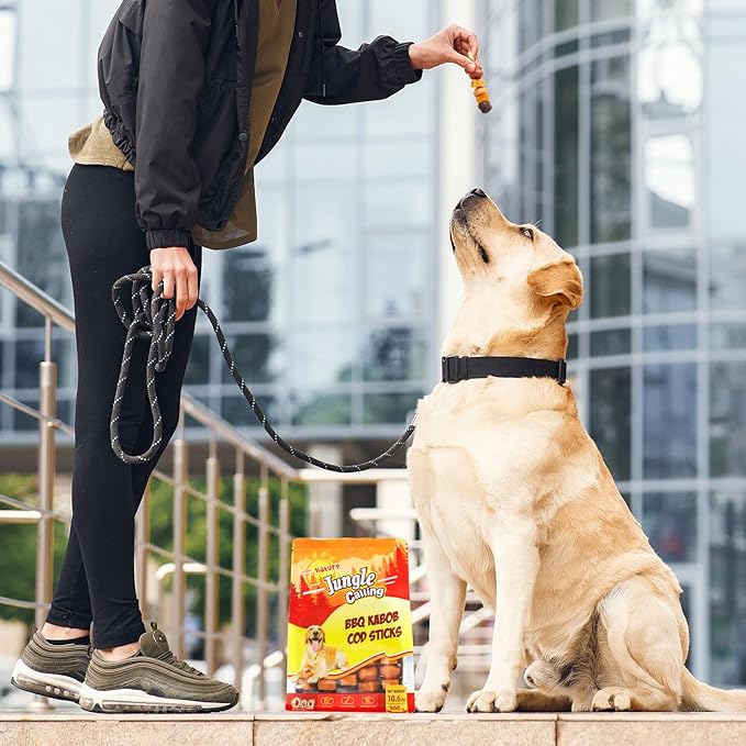 Jungle Calling Dog Treats,Dogs Kabob with Cod Stick, Rawhide-Free Chews, Made with Chicken, Duck, Beef, Sweet Potato and Pumpkin