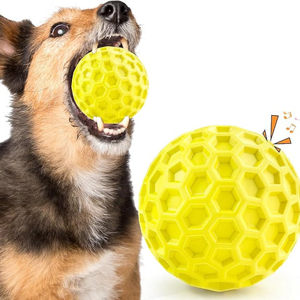 Squeaky Dog Toys for Aggressive Chewers, Indestructible Dog Balls for Aggressive Chewers, Squeaky Balls for Dogs, Interactive Toys for Large Dogs, Funny Ball