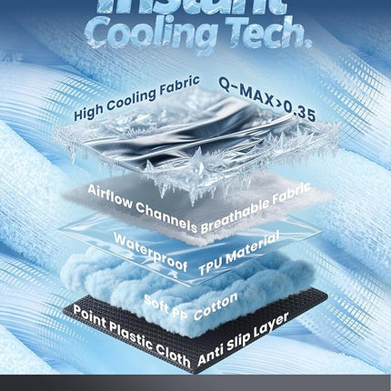 Large Cooling Dog Bed – 41 x 37 inch Waterproof Couch Cover for Dogs Washable, Non-Slip Bottom, Self Cooling Mat for Dogs, Durable & Non-Gel, Dog Couch Bed for Sofa Floor Car, Cooling Grey