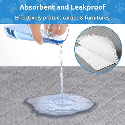 CoolShields Washable Puppy Dog Pee Pad, 34" X52" Waterproof Whelping Training Pet Mat for Playpen, Crate, Potty, Floor, Bed, Sofa and Trunk, Reusable Pee Pads for Dogs, Cats, Bunny