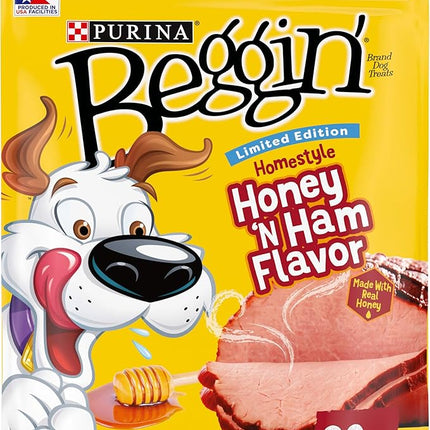 Purina Beggin’ Limited Edition Adult Dog Treats, Homestyle! Honey N’ Ham Flavor - 36 oz. Pouch