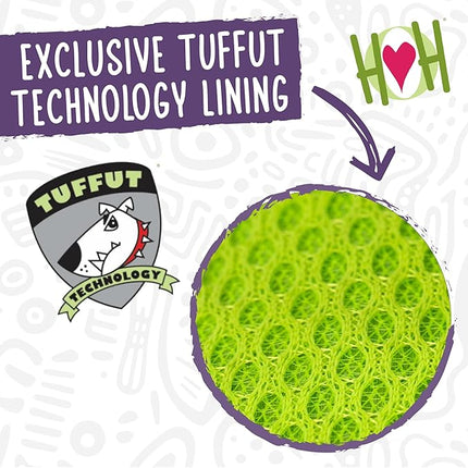 HuggleHounds Knottie Plush Dog Toy - Dog Stuffed Animal Toy, Puppy Toys, Squeaky Dog Toy for Small, Medium & Large Dogs, Durable Plush to Keep Them Busy - Fergie Frog, Small