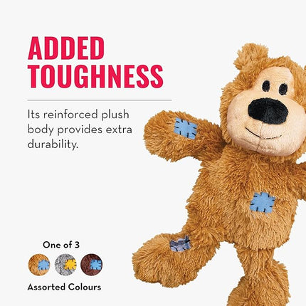 KONG Wild Knots Bears - Durable Dog Toys with Internal Knotted Ropes and Minimal Stuffing for Less Mess (Assorted Colors) (Medium/Large)