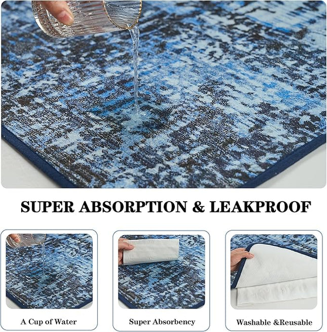 Qeils Washable Pee Pads for Dogs, 4 Pack Reusable Super Absorbent Leakproof Potty Pads 36"x24", Non-Slip for Crate, Floor, Couch, Whelping Box, Litter Mat