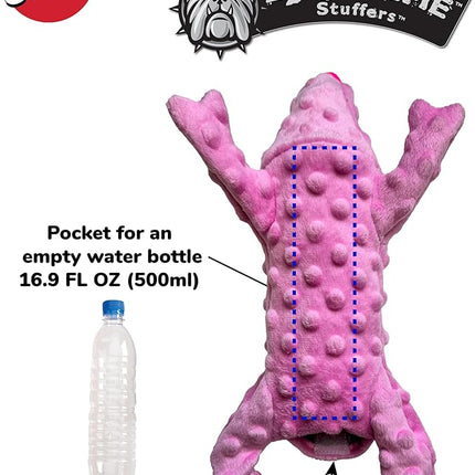 SPOT Skinneeez Extreme Stuffers Pig - Stuffing Free Dog Toy With Squeaker & Rip Stop Mesh Lining for Durability- Insert Plastic Bottle for Extra Crunch, For Small to Medium Puppies & Dogs - 14in