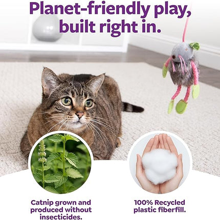 SmartyKat Bouncy Mouse Bungee Dangler Plush Cat Toy, Springy Erratic Motion for Batting & Pouncing Fun for Cats & Kittens, Randomly Selected Color, One Size