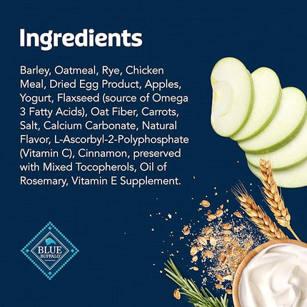 Blue Buffalo Health Bars Mini Crunchy Dog Biscuits, Oven-Baked with Natural Ingredients, Apples & Yogurt, 32-oz Bag (Pack of 2)