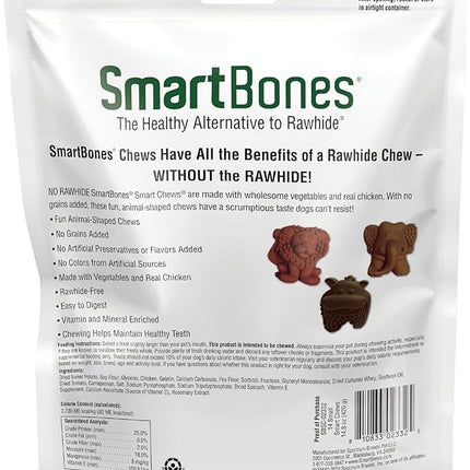 SmartBones Smart Chews, Rawhide Free Dog Chews, Treats for Dogs Made with Real Chicken and Vegetables, 14 Count Small (Pack of 2)