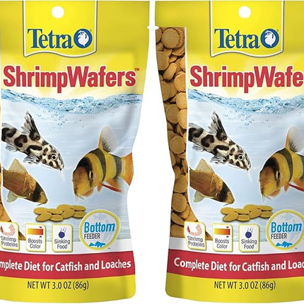 Tetra ShrimpWafers Complete Diet for Catfish and Loaches 3 Ounce (Pack of 2)
