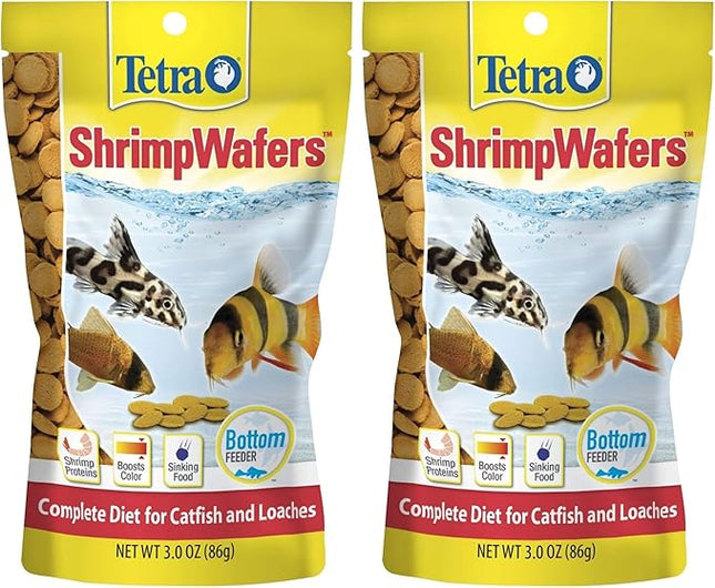 Tetra ShrimpWafers Complete Diet for Catfish and Loaches 3 Ounce (Pack of 2)
