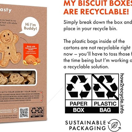 Buddy Biscuits 14 oz. Box of Grain-Free Crunchy Dog Treats Made with Natural Peanut Butter