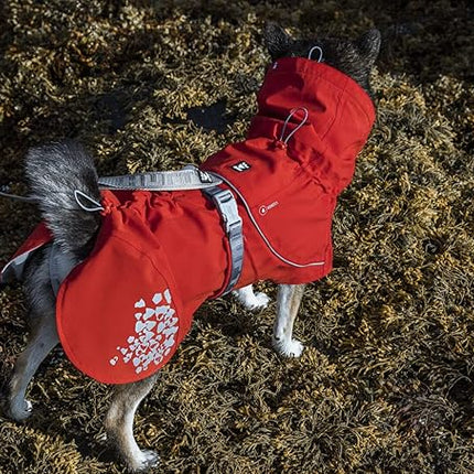 Hurtta Monsoon Coat ECO, Dog Raincoat, Rosehip, 10 in