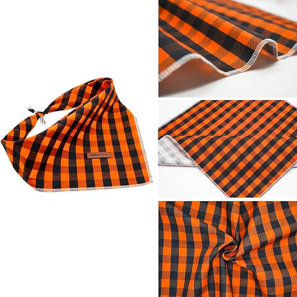 Lionheart glory Dog Bandana 1 Pack Washable Soft Dog Scarf, Fall Bib Scarf Boy Girl Bandanas Square Halloween Bandanas for Small Medium Large Dogs