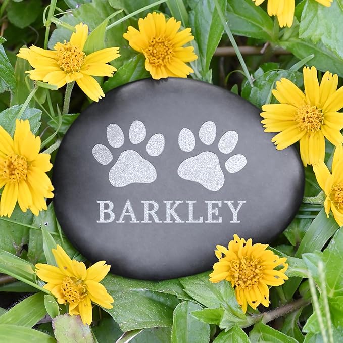 Personalized Pet Memorial Stones for Dogs - Pet Memorial Gifts - Loss Cat Sympathy Gifts - in Memory of Pet - Pet Loss Gifts - Dog Memorial Gifts for Loss of Dog - Cat Memorial Grave Markers