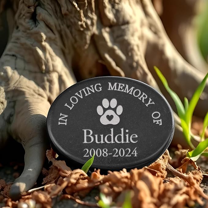 Dog Memorial Stone, in Loving Memory of Pet, Loss of Pet Sympathy Gift, Pet Memorial Gifts for Dogs Cats, Personalized Dog Memorial Gifts