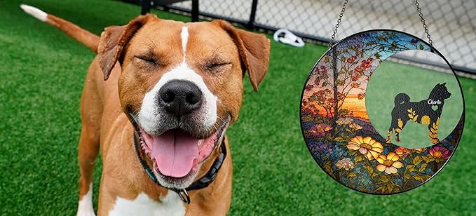 Personalized Yorkshire Terrier Dog Memorial Suncatcher, Custom with Name, Breed, Date, Steel Glass, Pet Memorial, Remembrance