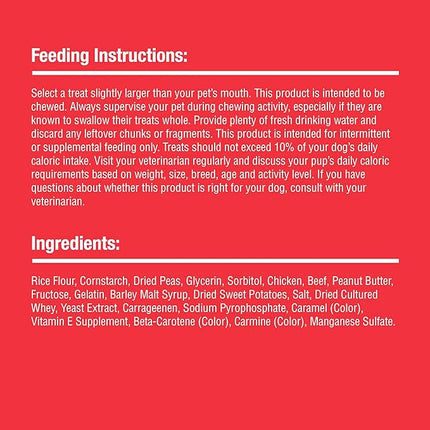 DreamBone Triple Flavor Twisties Chews for Dogs, 25 Count, Treat Your Dog to Rawhide-Free Chews Made with Real Chicken, Beef and Peanut Butter (Pack of 2)