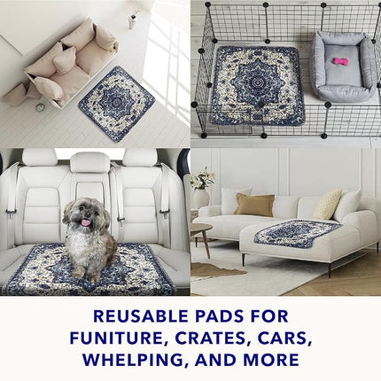 PUPIBOO Washable Pee Pads for Dogs and Cats - Super Absorbent Reusable Puppy Training Pads - 100% Waterproof, Leak-Proof & Non-Slip Whelping Pads for Pet Housebreaking