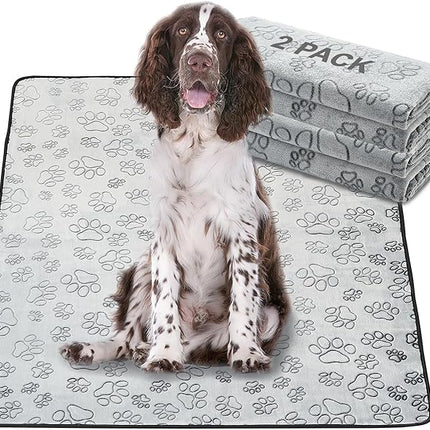 Qeils Reusable Puppy Pads, 2 Pack Washable Pee Pads for Dogs, Non Slip Wee Wee pad, Absorbent and Leakproof Training Mats for Potty, Crate, Playpen, Bed, Sofa, 48"x 30"