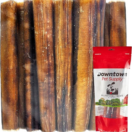 Downtown Pet Supply Jumbo Bully Sticks for Dogs - Natural Beef Chews, Low-Odor & Rawhide-Free, Long Lasting Dog Treats for Aggressive Chewers - Healthy, Safe & Delicious Chews Dogs Love (6" 5 Pack)