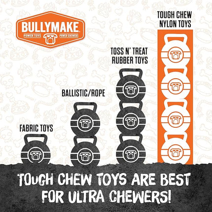 BULLYMAKE Green Tough Chew Horseshoe Toy for Dogs, Durable Nylon Dog Toys for Aggressive Chewers, Dental Stimulating, Tough Chewers, Boredom Busting, Made in USA