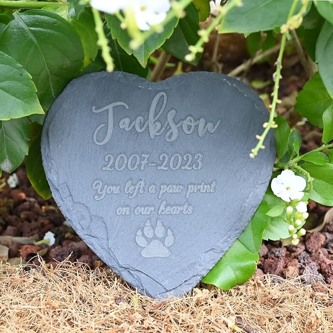 Pet Memorial Stones Personalized, Cat Memorial Gifts, Dog Memorial Gifts for Loss of Dog, Loss of Pet Sympathy Gift Dog, Dog Gifts, in Memory of Pet Gifts, 4''×4''/10×10cm