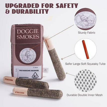 Nocciola Funny Squeaky Dog Toys, Cool Stuffed Plush Toys for Medium, Small and Large, Accessories for Dog Birthday