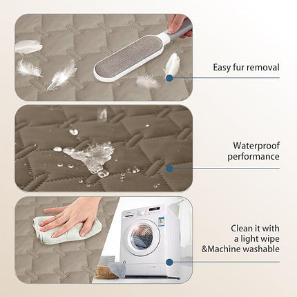 gogobunny 100% Double Sided Waterproof Dog Blanket Soft Pet Bed Cover Reversible Protect Furniture Couch Sofa Car for Puppy Cat Kids (Dark Walnut/Light Walnut, 30x90 Inch (Pack of 1))