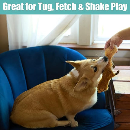 SPOT Skinneeez Fox – 14" Stuffing-Free Plush Squeaky Dog Toy for Small & Medium Dogs, Best for Light to Moderate Chewers, Mess-Free Play