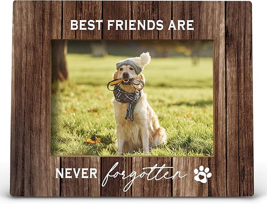 FONDCANYON Pet Memorial Picture Frame, Pet Memorial Gifts, Pet Picture Frame, Dog Memorial Picture Frame, Dog Picture Frames For Dogs That Passed, Best Friend Are Never Forgotten Dog Photo Frame 5x7 (Color4)
