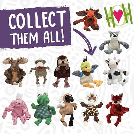 HuggleHounds Knottie Plush Dog Toy - Dog Stuffed Animal Toy, Squeaky Puppy Toys, For Small, Medium & Large Dogs, Durable Plush to Keep Them Busy - Ms Maddie Sock Monkey, Small