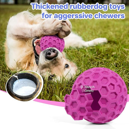 Interactive Squeaky Dog Balls, Dog Toys for Aggressive Chewers Large Breed for Relieving Anxiety, Tough Dog Chew Toys Balls for Aggressive Chewers, Outdoor Squeaky Cognitive Dog Toys
