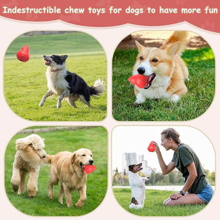 NOUGAT Dog Toy for Aggressive Chewers - Dog Chew Treat Toys Natural Rubber - Interactive Dog Toy for Small Medium Large Milk Flavor
