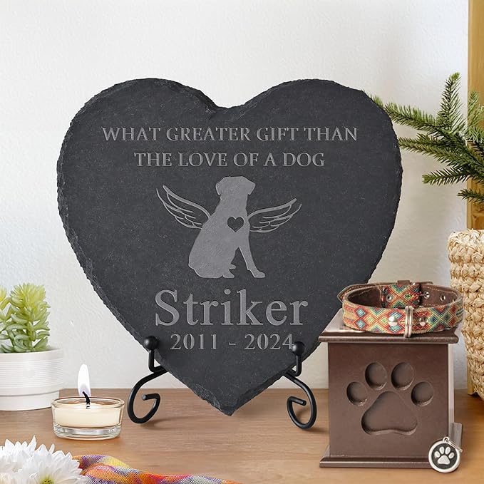Personalized Dog Memorial Stone, Dog Memorial Gifts for Loss of Dog, Pet Loss Gifts, Pet Memorial, Loss of Dog Sympathy Gift, Dog Remembrance Gift, Dog Bereavement Gifts - Love of A Dog
