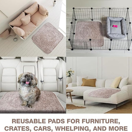 PUPIBOO Washable Pee Pads for Dogs and Cats - Super Absorbent Reusable Puppy Training Pads - 100% Waterproof, Leak-Proof & Non-Slip Whelping Pads for Pet Housebreaking