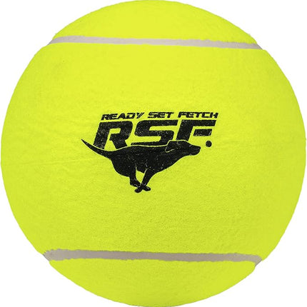 Franklin Pet Supply Co. Ready Set Fetch Oversized Dog Tennis Ball - 8.5" Jumbo Size - Pump Included