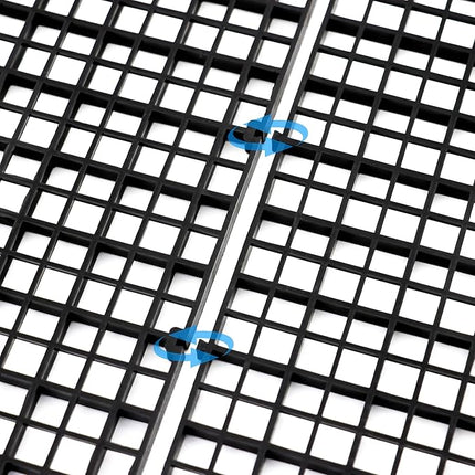 Aquarium Fish Tank Bottom Isolation 8 Pcs, Plastic Egg Crate Grid Divider Tray Egg (L 8pcs Black)