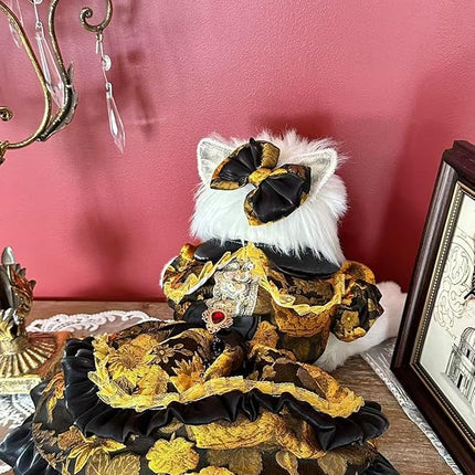 Fashion Sweet Puppy Dog Lace Princess Tailored Dress for Mini and Petite Dog A-Black Small