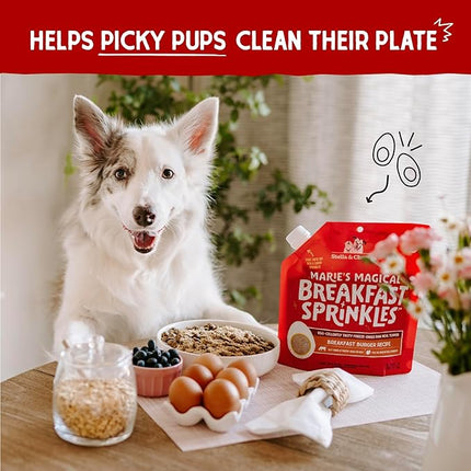 Stella & Chewy's Marie's Magical Breakfast Sprinkles Freeze-Dried Raw Breakfast Burger Recipe Grain-Free Dog Food Topper, 7-oz Bag