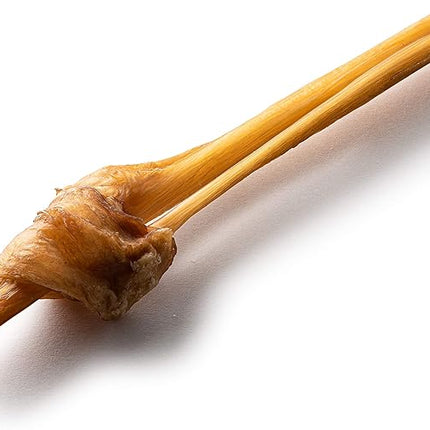 Jack&Pup 6 Inch Bladder Bully Sticks for Small Dogs (25 Pack) Single Ingredient Dog Treats, Puppy Chew Sticks